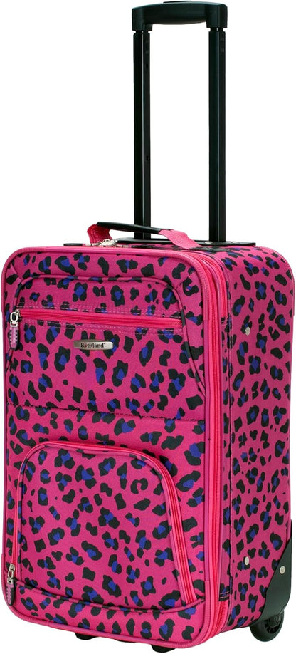 Fashion Softside Upright Luggage Set, Expandable, Wheel, Telescopic Handle,Turquoise, (14/19) - Colors A
