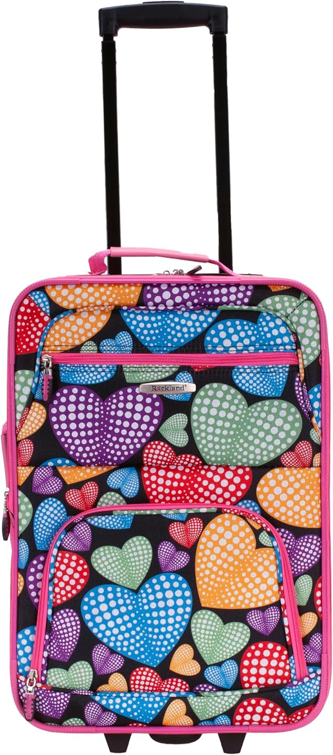 Fashion Softside Upright Luggage Set, Expandable, Wheel, Telescopic Handle,Turquoise, (14/19) - Colors A