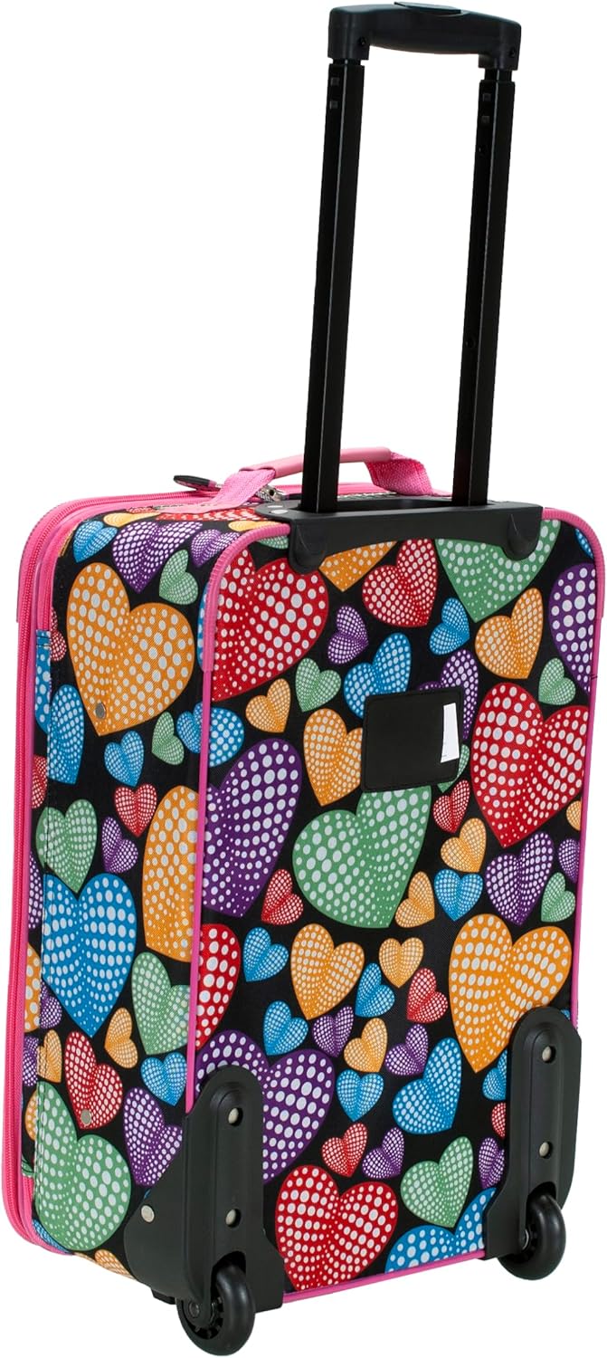Fashion Softside Upright Luggage Set, Expandable, Wheel, Telescopic Handle,Turquoise, (14/19) - Colors A