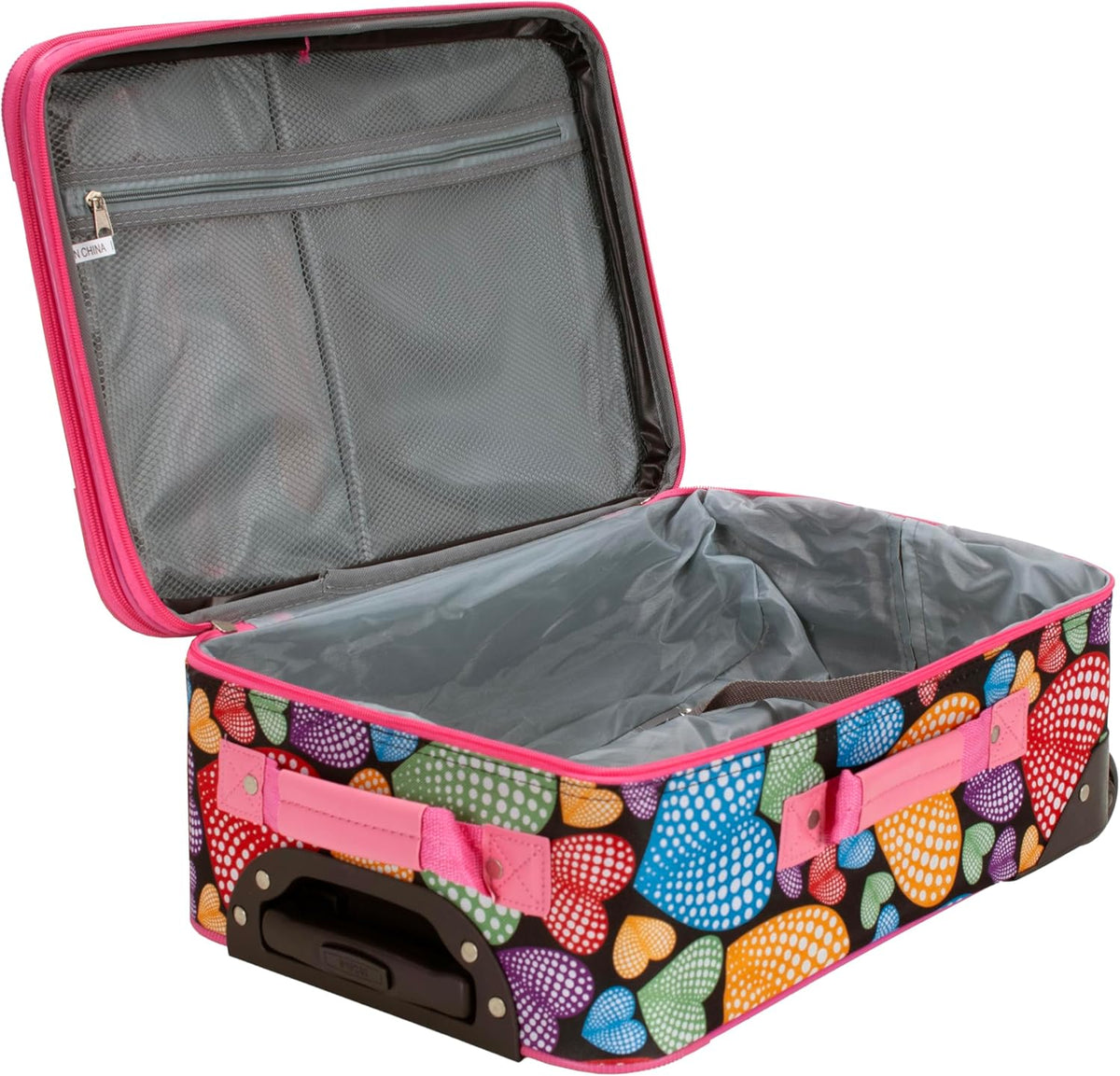 Fashion Softside Upright Luggage Set, Expandable, Wheel, Telescopic Handle,Turquoise, (14/19) - Colors A