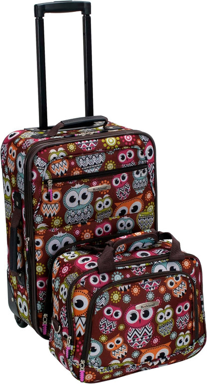 Fashion Softside Upright Luggage Set, Expandable, Wheel, Telescopic Handle,Turquoise, (14/19) - Colors A