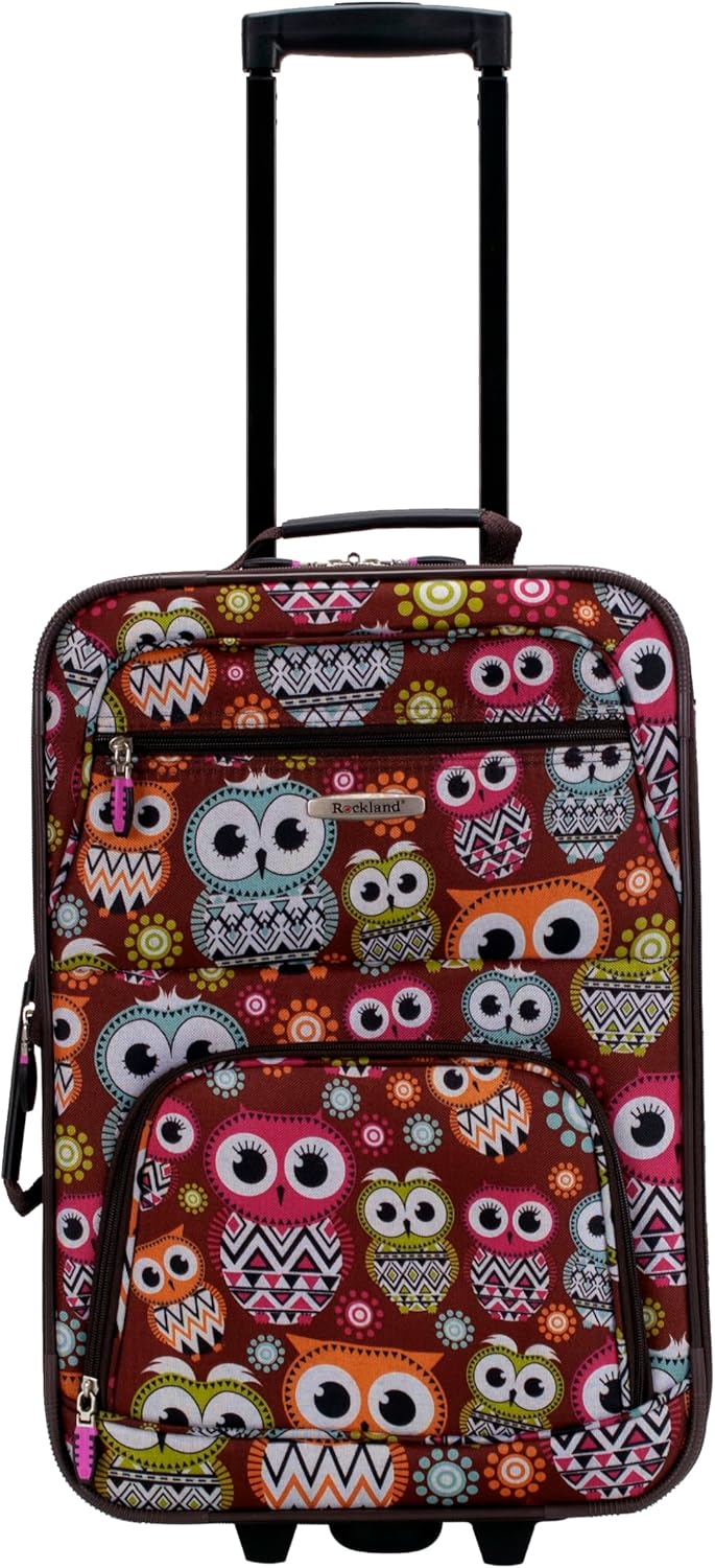 Fashion Softside Upright Luggage Set, Expandable, Wheel, Telescopic Handle,Turquoise, (14/19) - Colors A