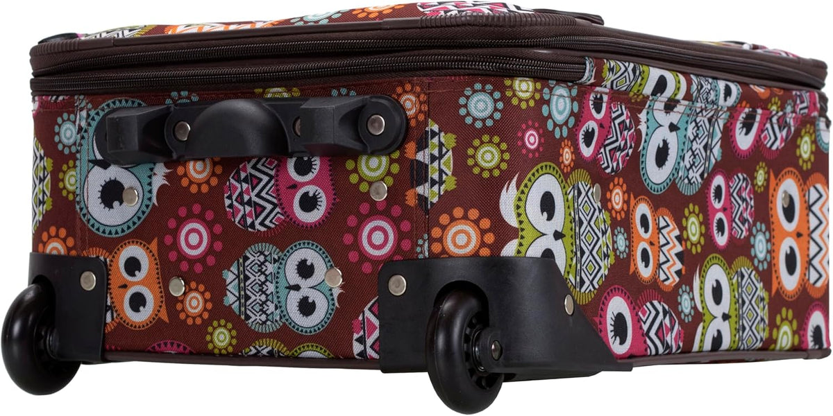 Fashion Softside Upright Luggage Set, Expandable, Wheel, Telescopic Handle,Turquoise, (14/19) - Colors A
