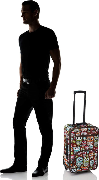 Fashion Softside Upright Luggage Set, Expandable, Wheel, Telescopic Handle,Turquoise, (14/19) - Colors A