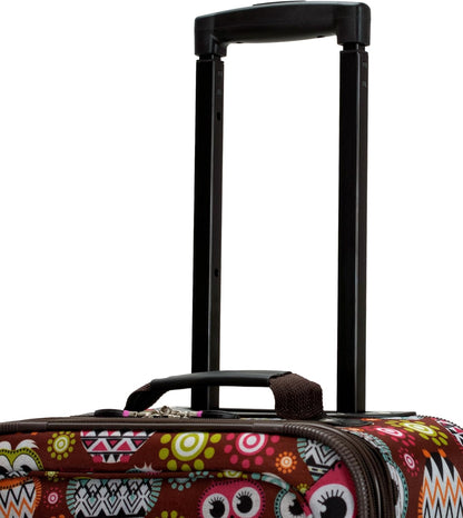 Fashion Softside Upright Luggage Set, Expandable, Wheel, Telescopic Handle,Turquoise, (14/19) - Colors A
