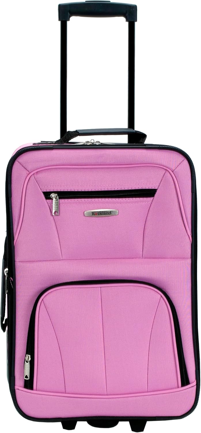 Fashion Softside Upright Luggage Set, Expandable, Wheel, Telescopic Handle,Turquoise, (14/19) - Colors A