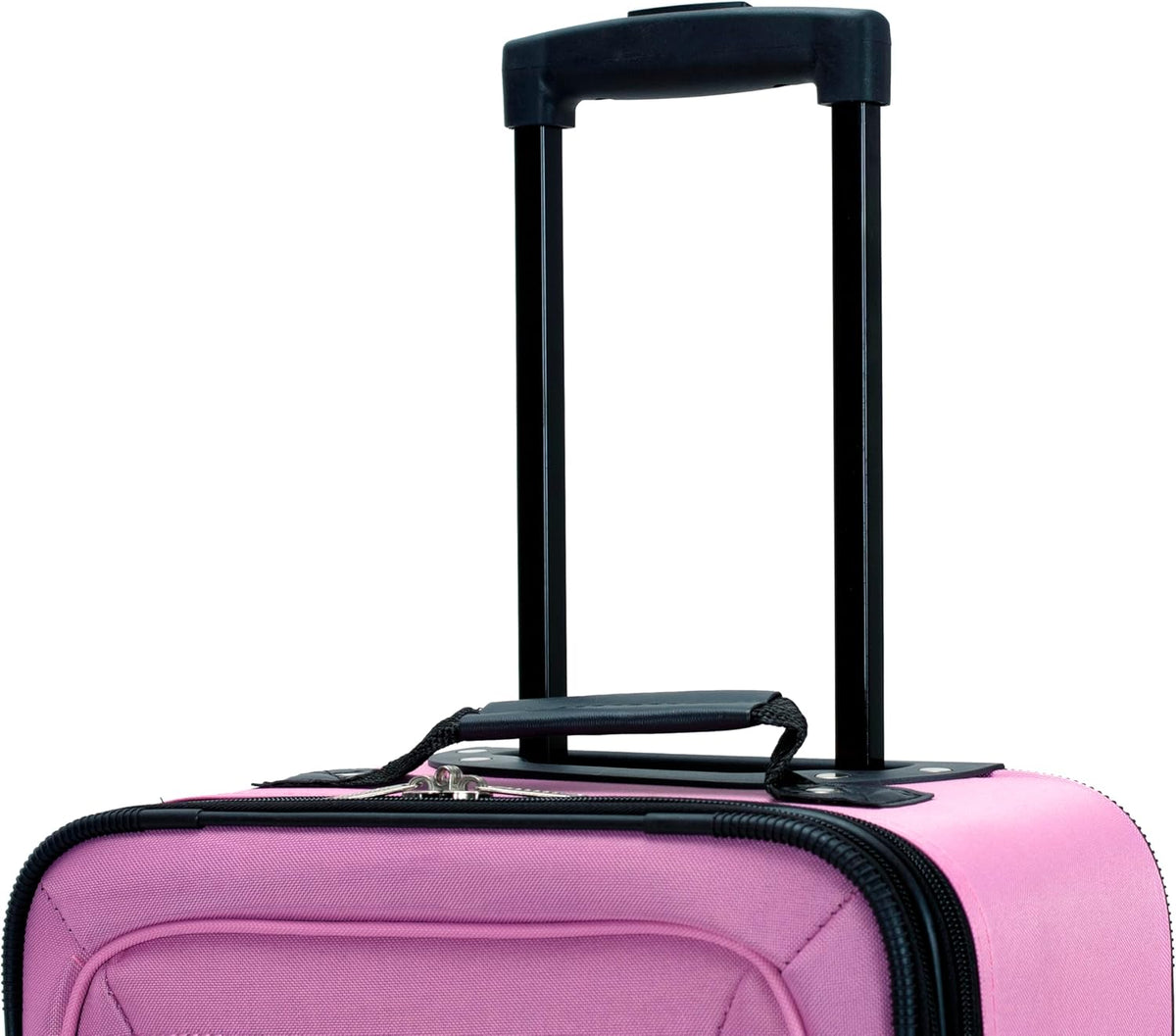 Fashion Softside Upright Luggage Set, Expandable, Wheel, Telescopic Handle,Turquoise, (14/19) - Colors A
