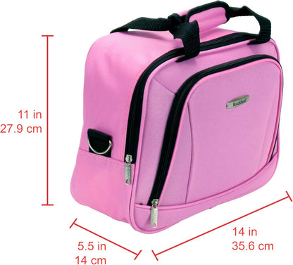Fashion Softside Upright Luggage Set, Expandable, Wheel, Telescopic Handle,Turquoise, (14/19) - Colors A