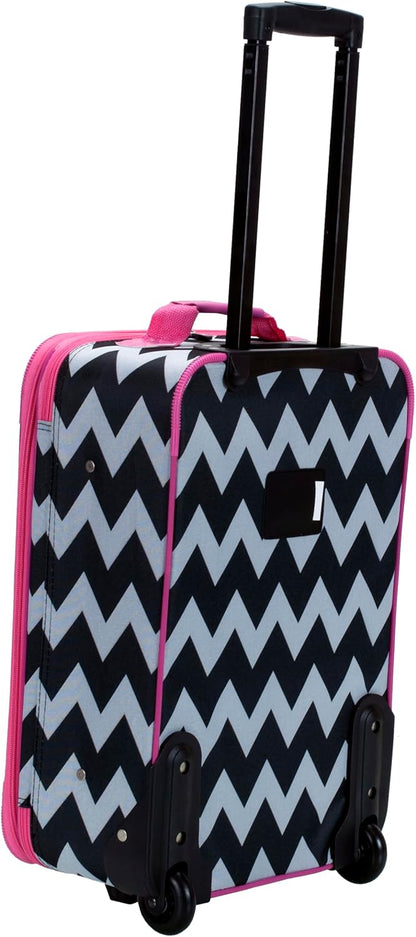 Fashion Softside Upright Luggage Set, Expandable, Wheel, Telescopic Handle,Turquoise, (14/19) - Colors A