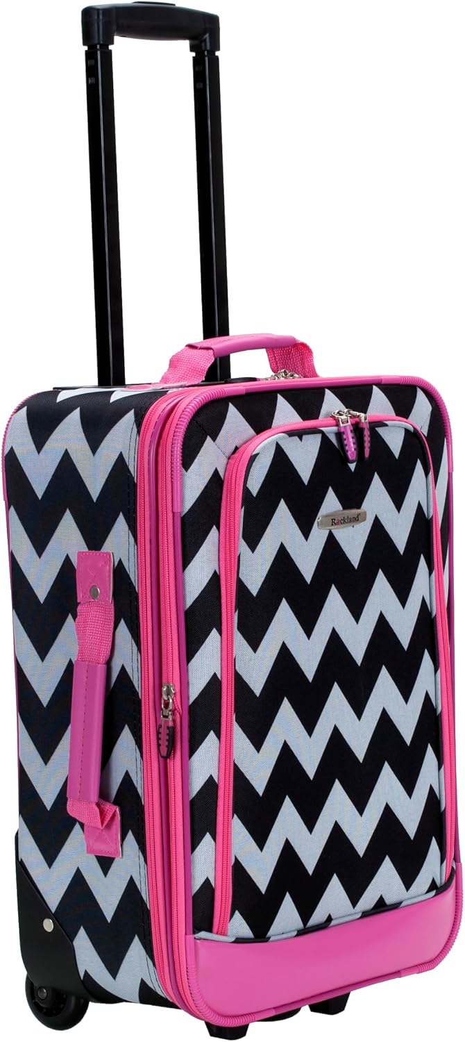 Fashion Softside Upright Luggage Set, Expandable, Wheel, Telescopic Handle,Turquoise, (14/19) - Colors A