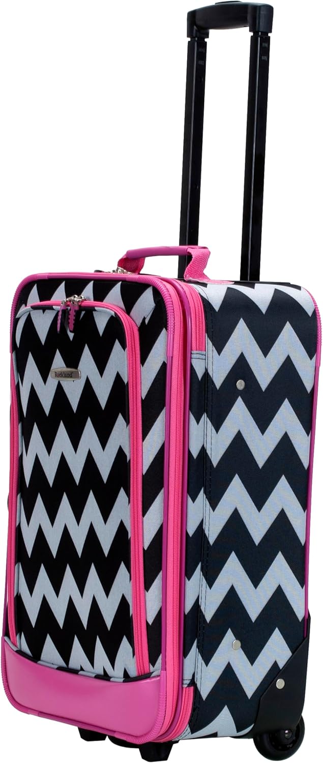 Fashion Softside Upright Luggage Set, Expandable, Wheel, Telescopic Handle,Turquoise, (14/19) - Colors A