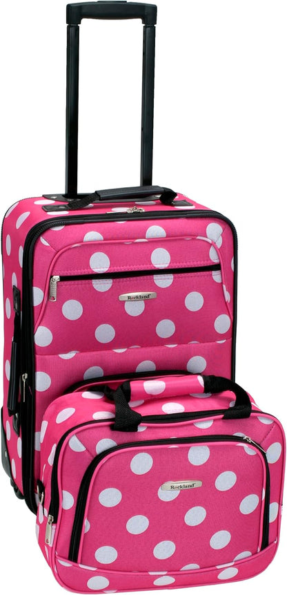 Fashion Softside Upright Luggage Set, Expandable, Wheel, Telescopic Handle,Turquoise, (14/19) - Colors A