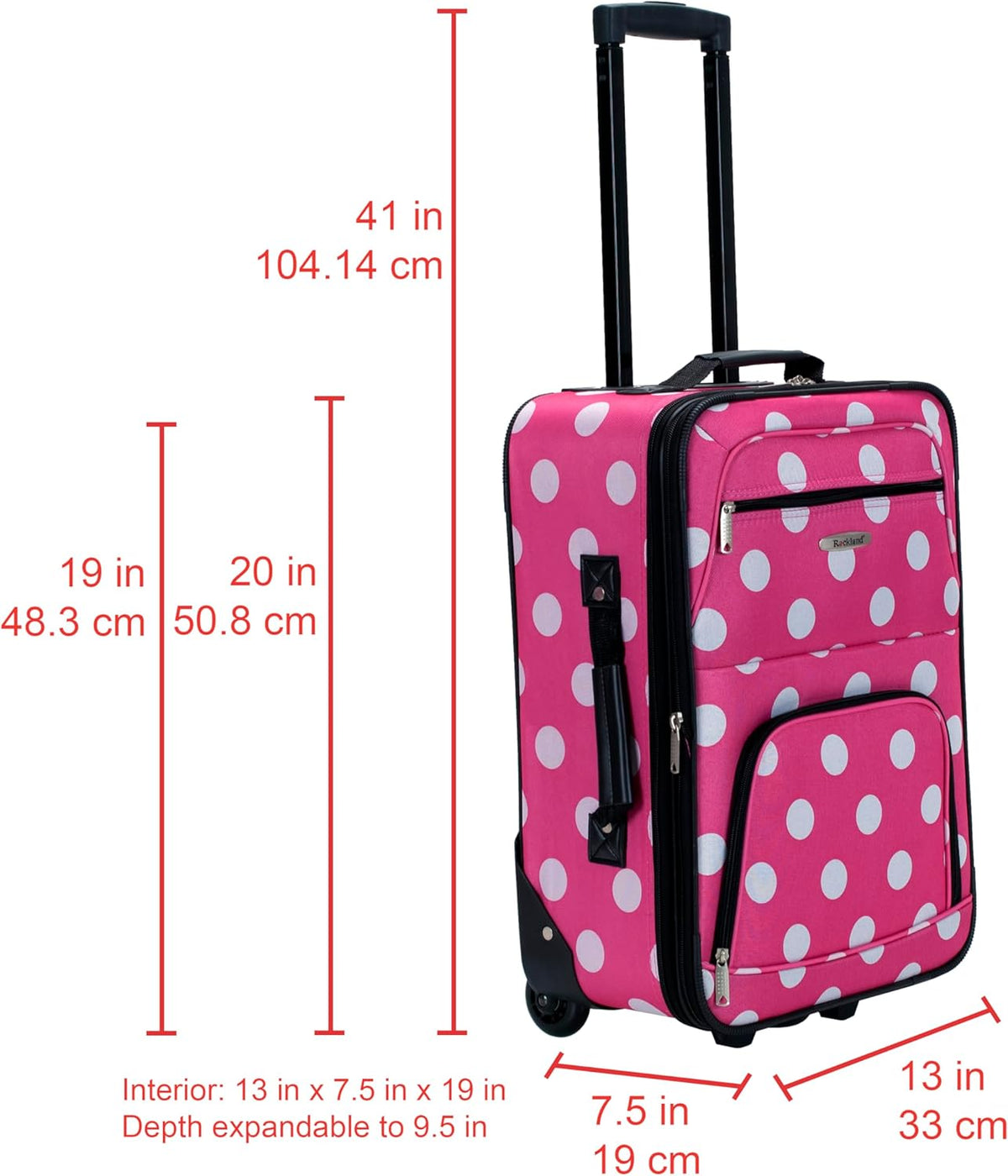 Fashion Softside Upright Luggage Set, Expandable, Wheel, Telescopic Handle,Turquoise, (14/19) - Colors A
