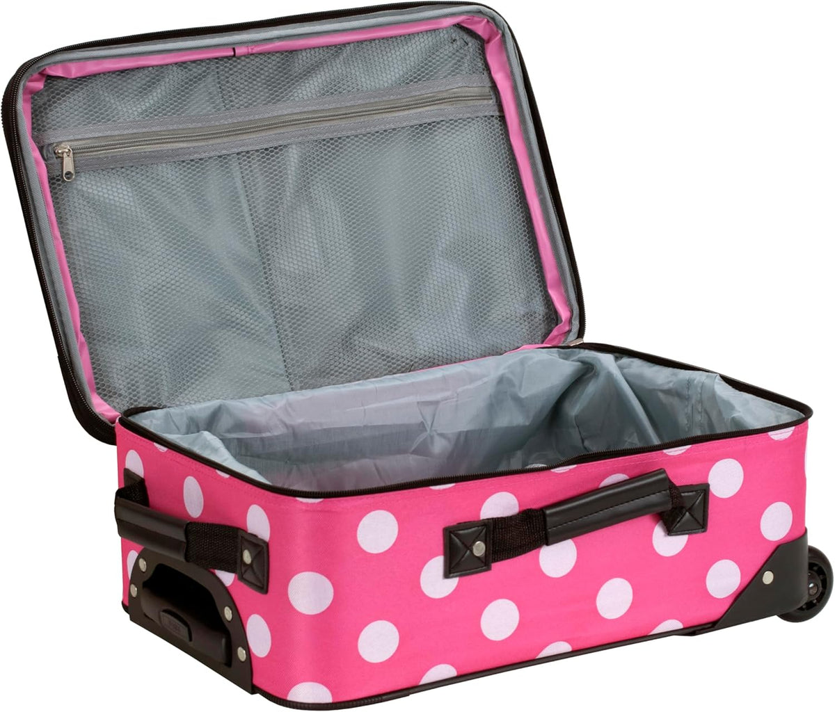 Fashion Softside Upright Luggage Set, Expandable, Wheel, Telescopic Handle,Turquoise, (14/19) - Colors A