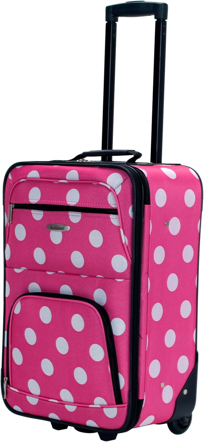 Fashion Softside Upright Luggage Set, Expandable, Wheel, Telescopic Handle,Turquoise, (14/19) - Colors A