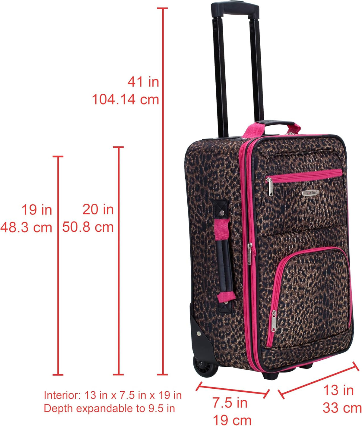 Fashion Softside Upright Luggage Set, Expandable, Wheel, Telescopic Handle,Turquoise, (14/19) - Colors A