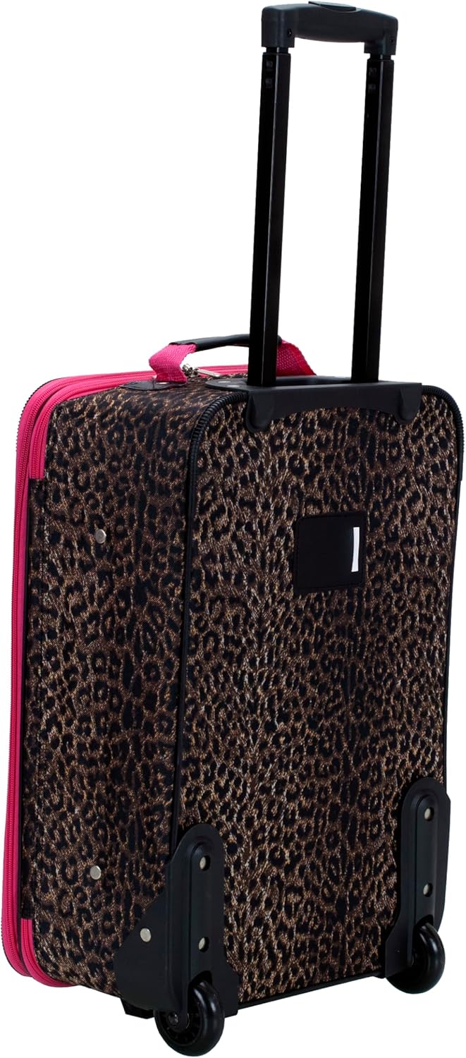 Fashion Softside Upright Luggage Set, Expandable, Wheel, Telescopic Handle,Turquoise, (14/19) - Colors A