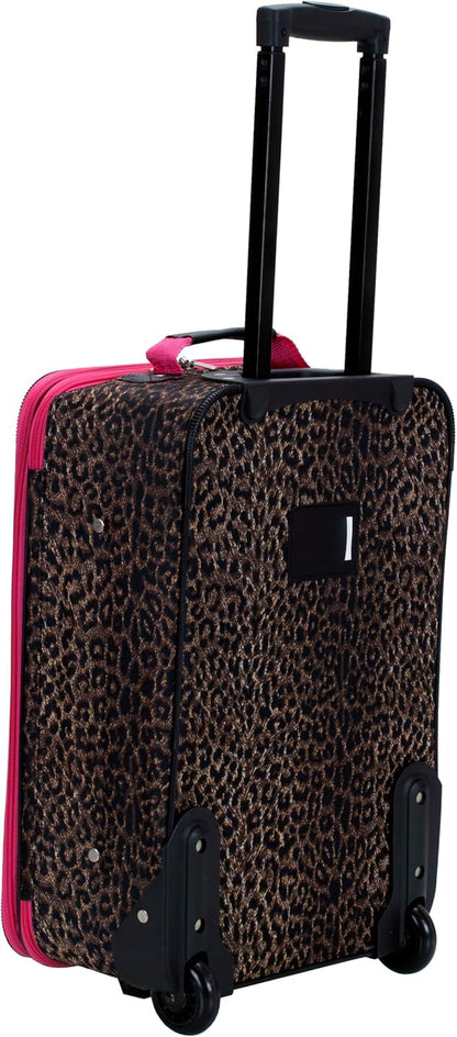 Fashion Softside Upright Luggage Set, Expandable, Wheel, Telescopic Handle,Turquoise, (14/19) - Colors A