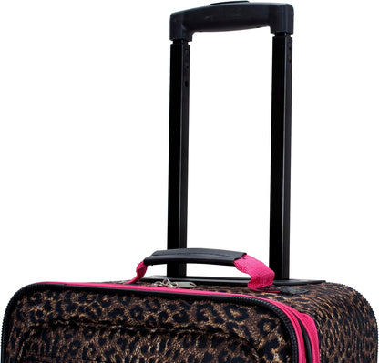Fashion Softside Upright Luggage Set, Expandable, Wheel, Telescopic Handle,Turquoise, (14/19) - Colors A
