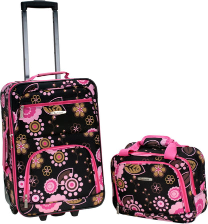 Fashion Softside Upright Luggage Set, Expandable, Wheel, Telescopic Handle,Turquoise, (14/19) - Colors A