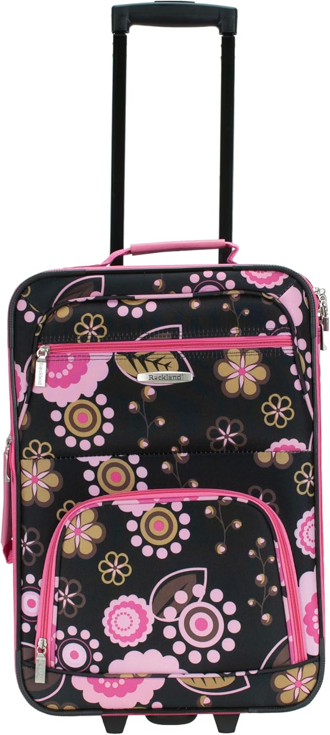 Fashion Softside Upright Luggage Set, Expandable, Wheel, Telescopic Handle,Turquoise, (14/19) - Colors A
