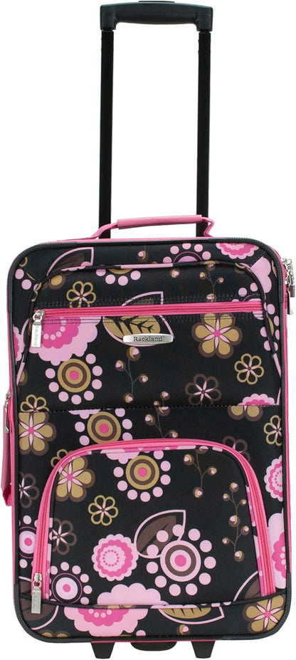 Fashion Softside Upright Luggage Set, Expandable, Wheel, Telescopic Handle,Turquoise, (14/19) - Colors A