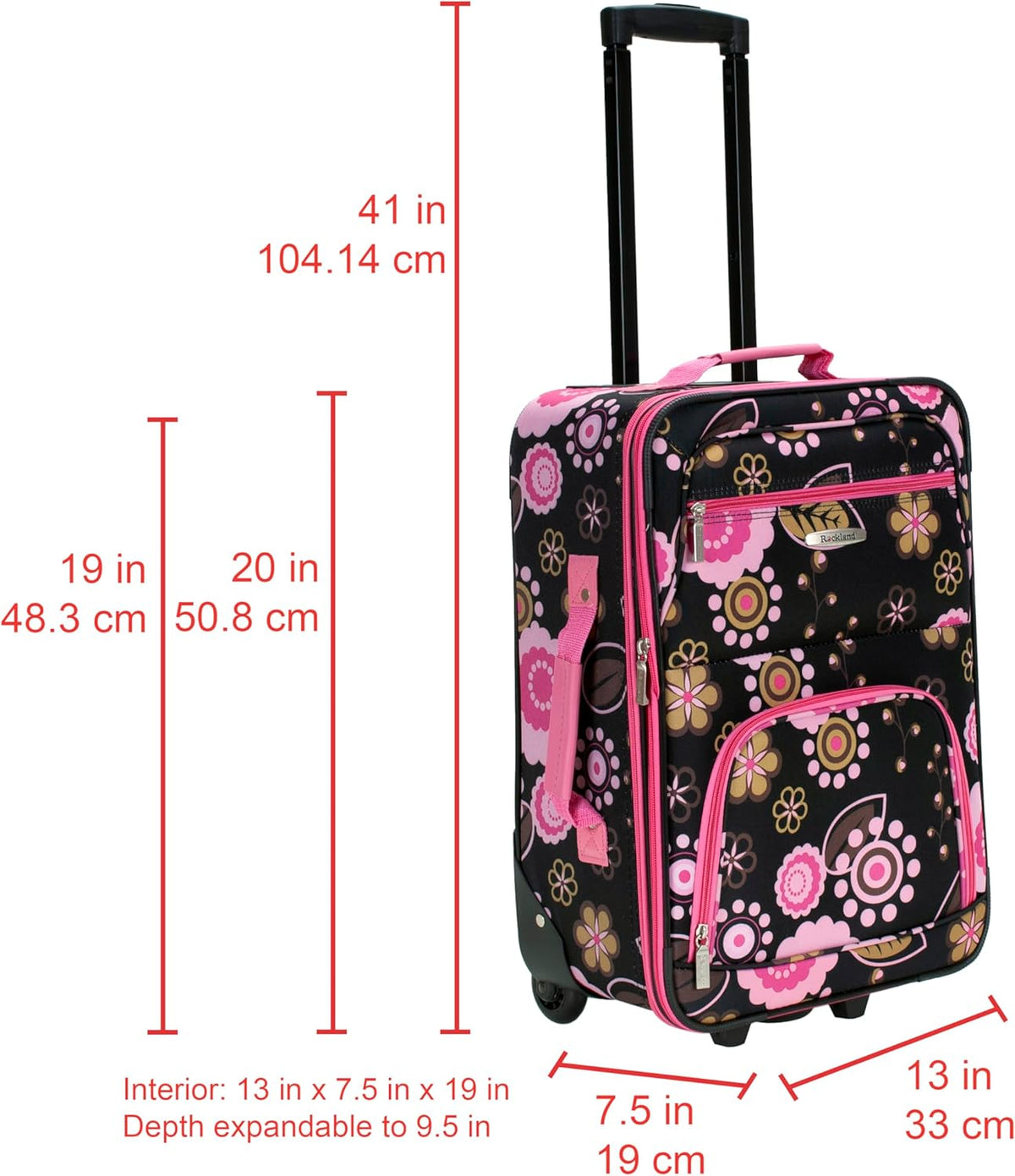 Fashion Softside Upright Luggage Set, Expandable, Wheel, Telescopic Handle,Turquoise, (14/19) - Colors A