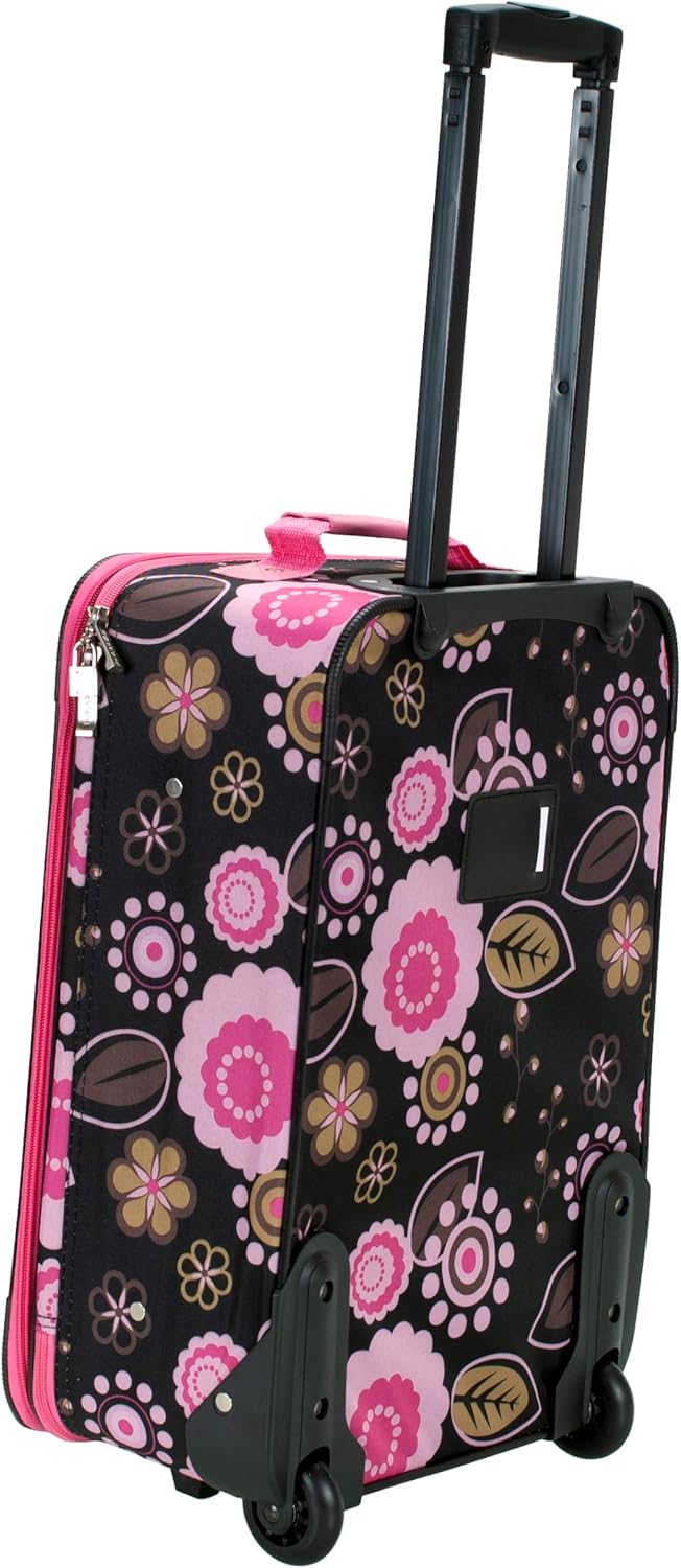 Fashion Softside Upright Luggage Set, Expandable, Wheel, Telescopic Handle,Turquoise, (14/19) - Colors A