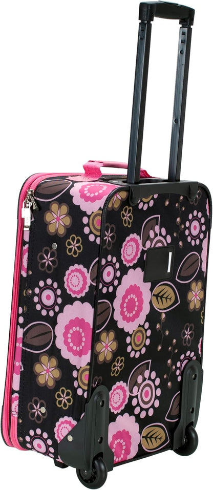 Fashion Softside Upright Luggage Set, Expandable, Wheel, Telescopic Handle,Turquoise, (14/19) - Colors A