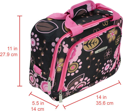 Fashion Softside Upright Luggage Set, Expandable, Wheel, Telescopic Handle,Turquoise, (14/19) - Colors A