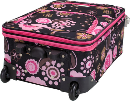 Fashion Softside Upright Luggage Set, Expandable, Wheel, Telescopic Handle,Turquoise, (14/19) - Colors A