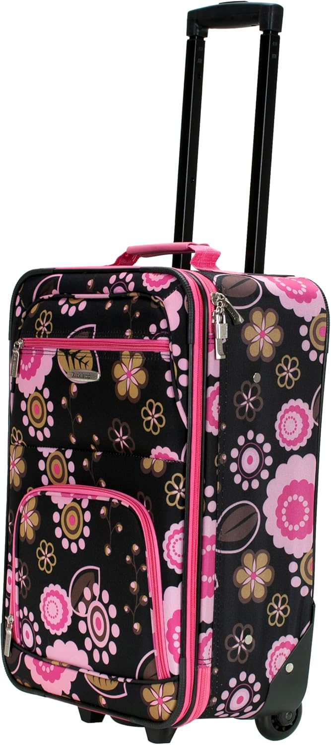 Fashion Softside Upright Luggage Set, Expandable, Wheel, Telescopic Handle,Turquoise, (14/19) - Colors A