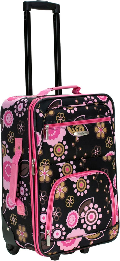 Fashion Softside Upright Luggage Set, Expandable, Wheel, Telescopic Handle,Turquoise, (14/19) - Colors A