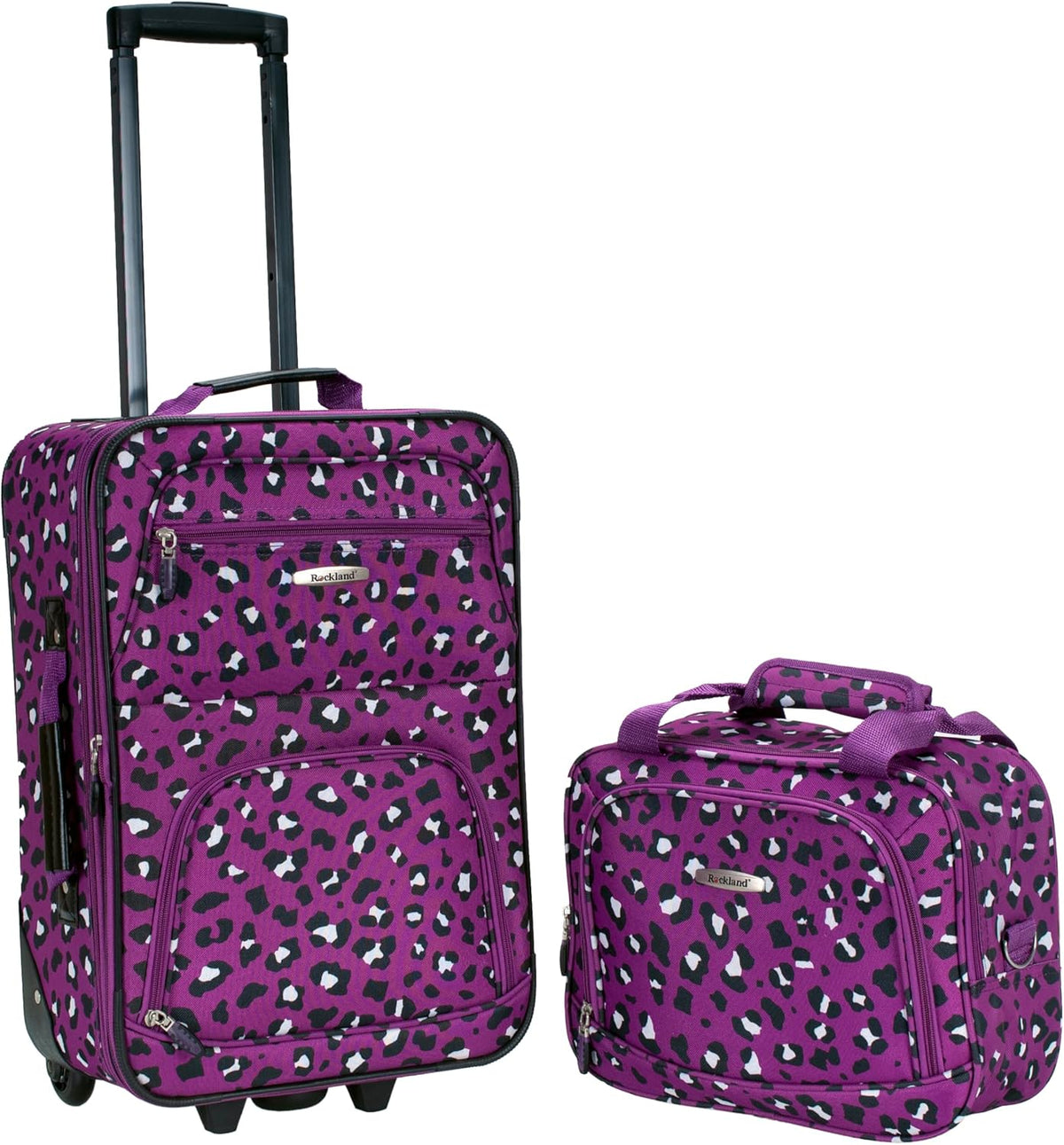 Fashion Softside Upright Luggage Set, Expandable, Wheel, Telescopic Handle,Turquoise, (14/19) - Colors A