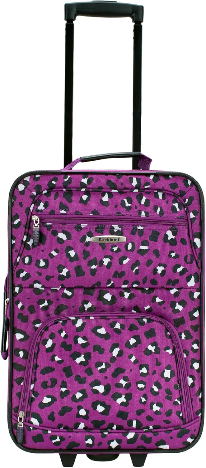Fashion Softside Upright Luggage Set, Expandable, Wheel, Telescopic Handle,Turquoise, (14/19) - Colors A