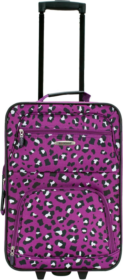 Fashion Softside Upright Luggage Set, Expandable, Wheel, Telescopic Handle,Turquoise, (14/19) - Colors A