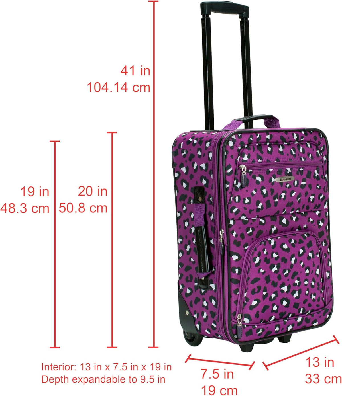 Fashion Softside Upright Luggage Set, Expandable, Wheel, Telescopic Handle,Turquoise, (14/19) - Colors A