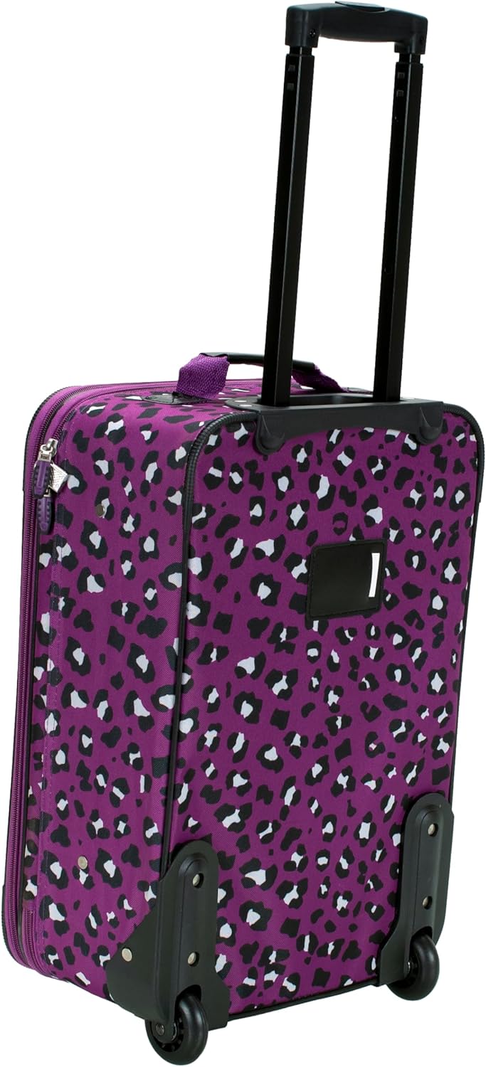 Fashion Softside Upright Luggage Set, Expandable, Wheel, Telescopic Handle,Turquoise, (14/19) - Colors A