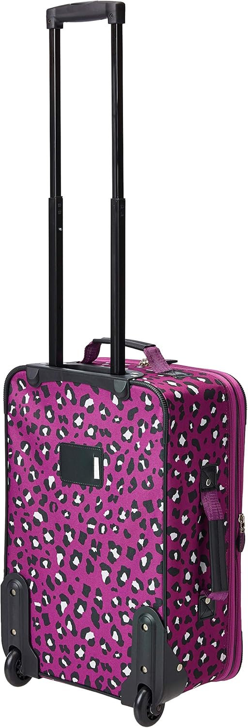 Fashion Softside Upright Luggage Set, Expandable, Wheel, Telescopic Handle,Turquoise, (14/19) - Colors A