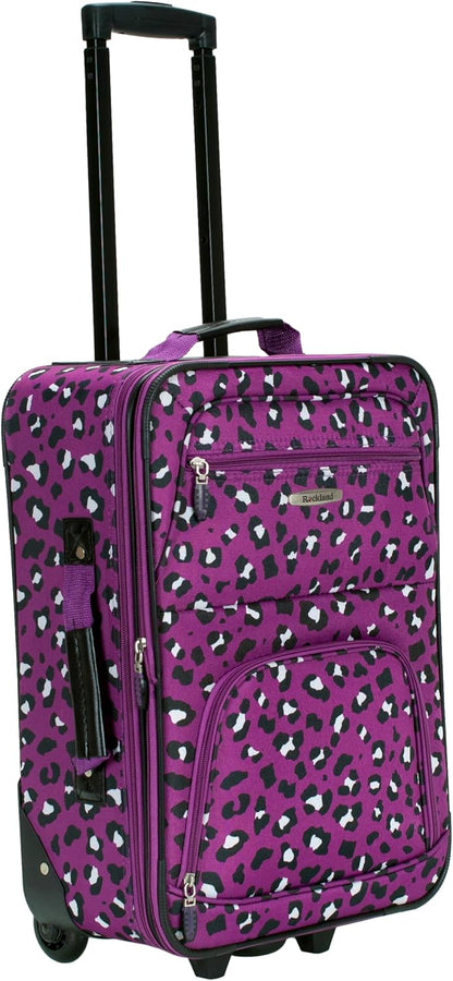 Fashion Softside Upright Luggage Set, Expandable, Wheel, Telescopic Handle,Turquoise, (14/19) - Colors A