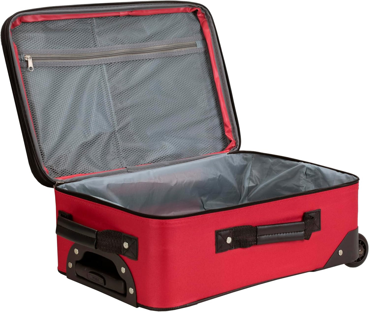 Fashion Softside Upright Luggage Set, Expandable, Wheel, Telescopic Handle,Turquoise, (14/19) - Colors A
