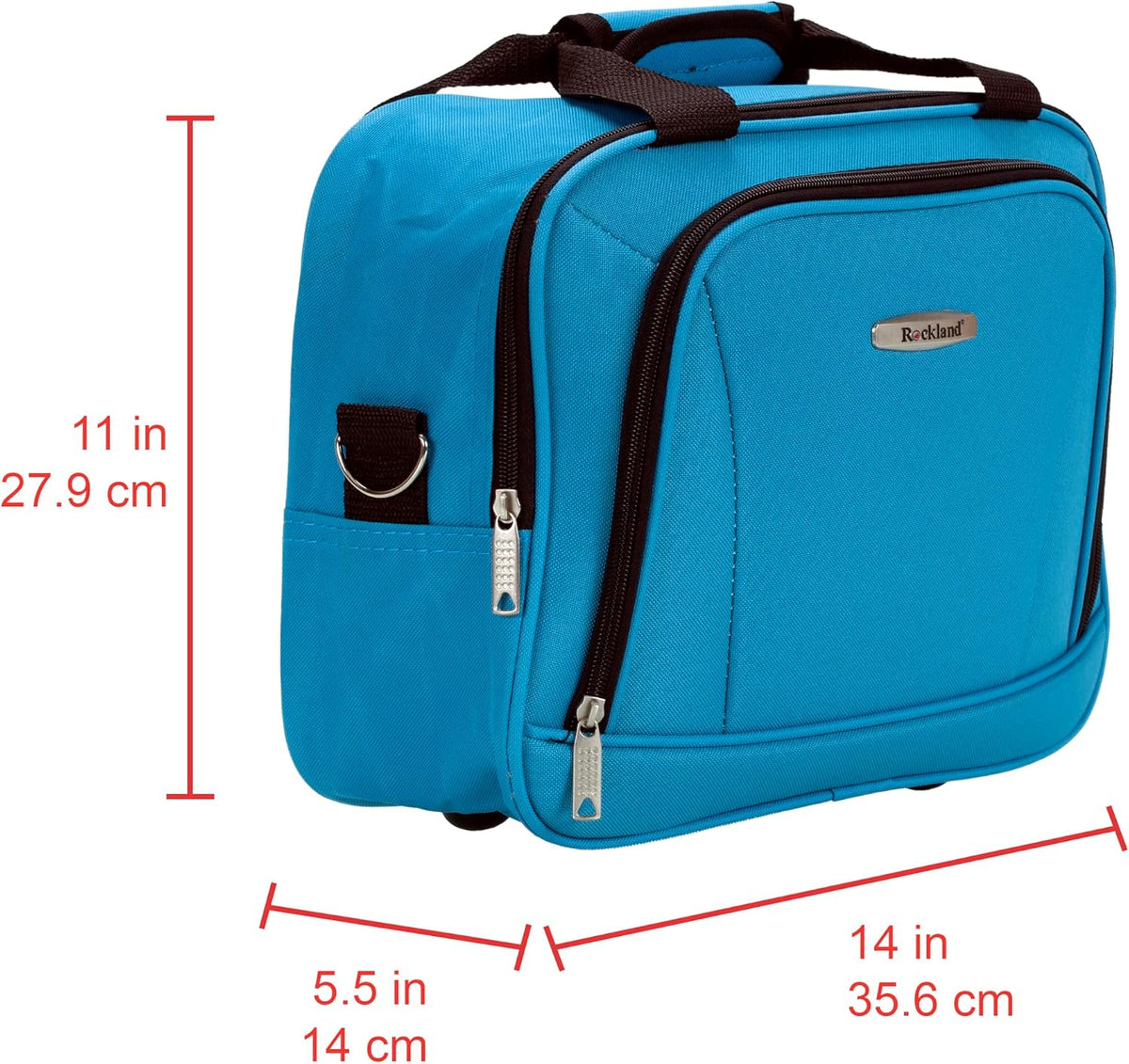 Fashion Softside Upright Luggage Set, Expandable, Wheel, Telescopic Handle,Turquoise, (14/19) - Colors A