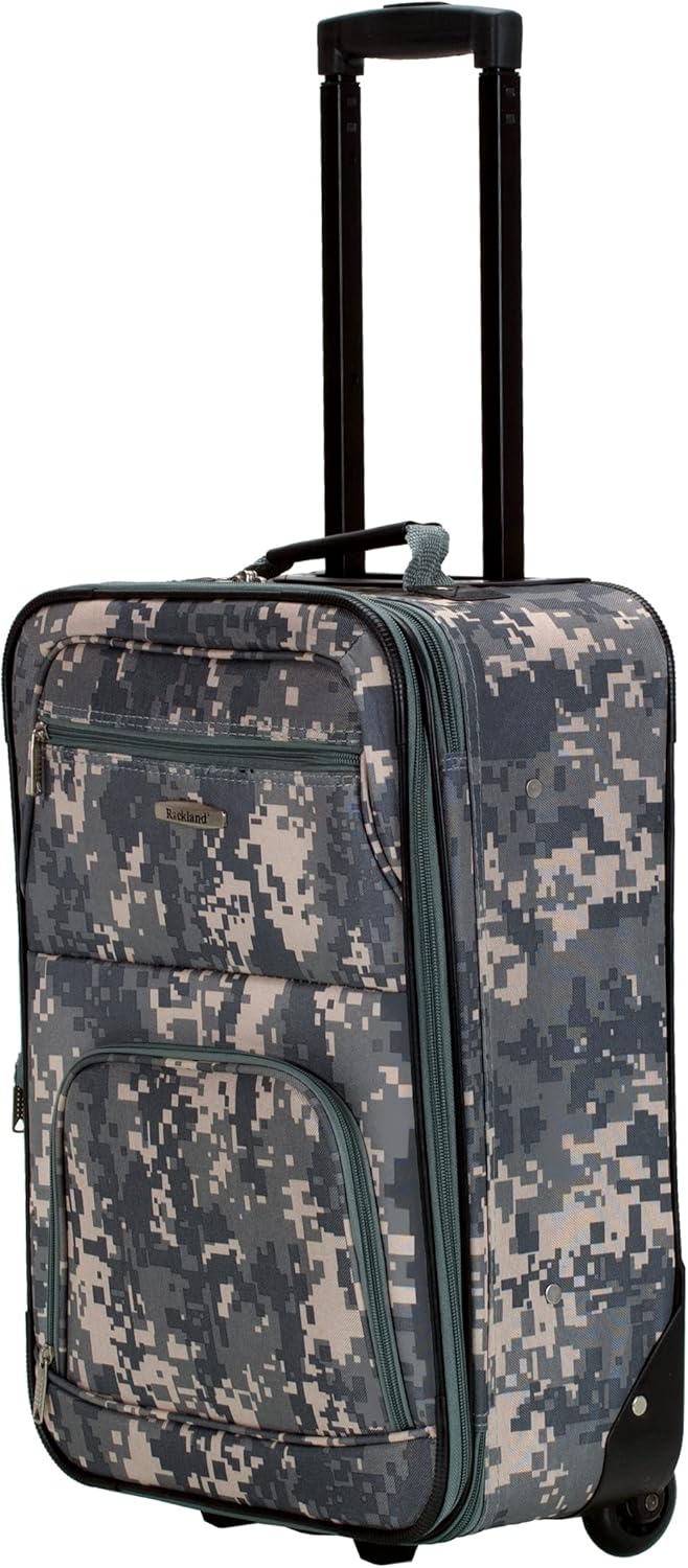 Fashion Softside Upright Luggage Set, Expandable, Wheel, Telescopic Handle,Turquoise, (14/19) - Colors A