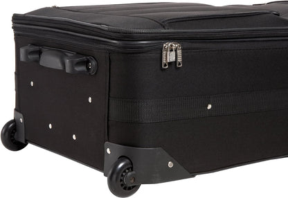 Fashion Softside Upright Luggage Set, Expandable, Wheel, Telescopic Handle,Turquoise, (14/19) - Colors A