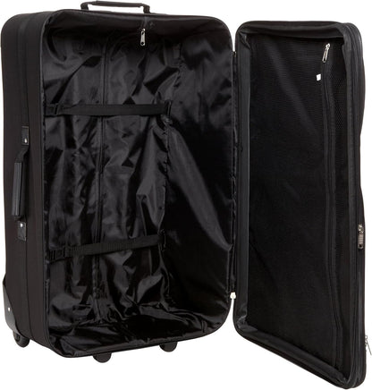 Fashion Softside Upright Luggage Set, Expandable, Wheel, Telescopic Handle,Turquoise, (14/19) - Colors A