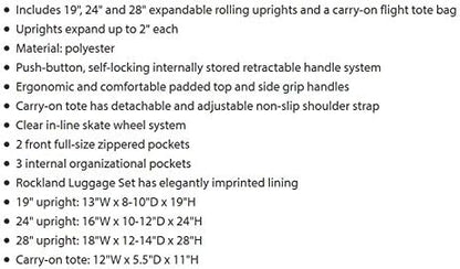 Fashion Softside Upright Luggage Set, Expandable, Wheel, Telescopic Handle,Turquoise, (14/19) - Colors A