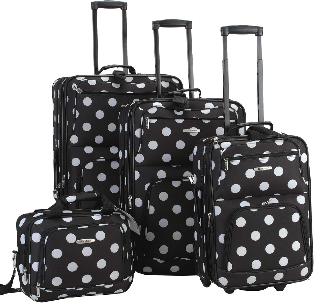 Fashion Softside Upright Luggage Set, Expandable, Wheel, Telescopic Handle,Turquoise, (14/19) - Colors A