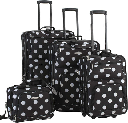 Fashion Softside Upright Luggage Set, Expandable, Wheel, Telescopic Handle,Turquoise, (14/19) - Colors A