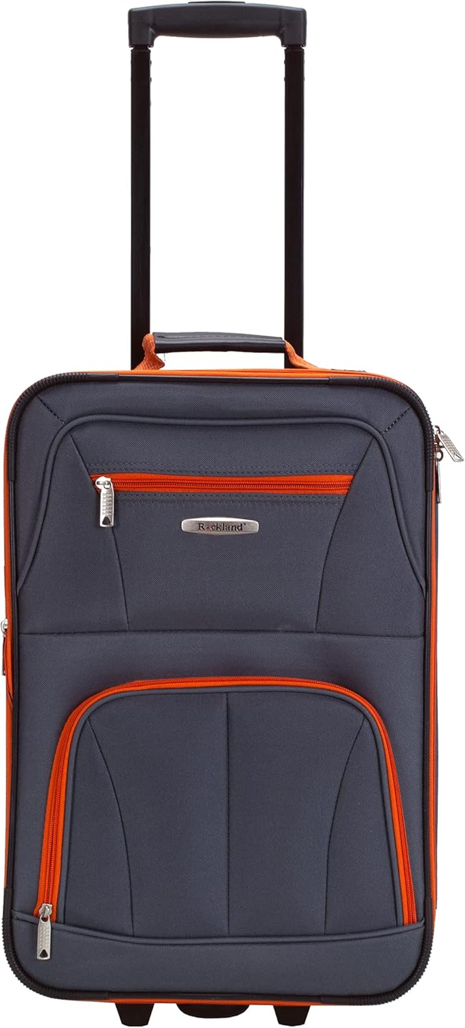 Fashion Softside Upright Luggage Set, Expandable, Wheel, Telescopic Handle,Turquoise, (14/19) - Colors A