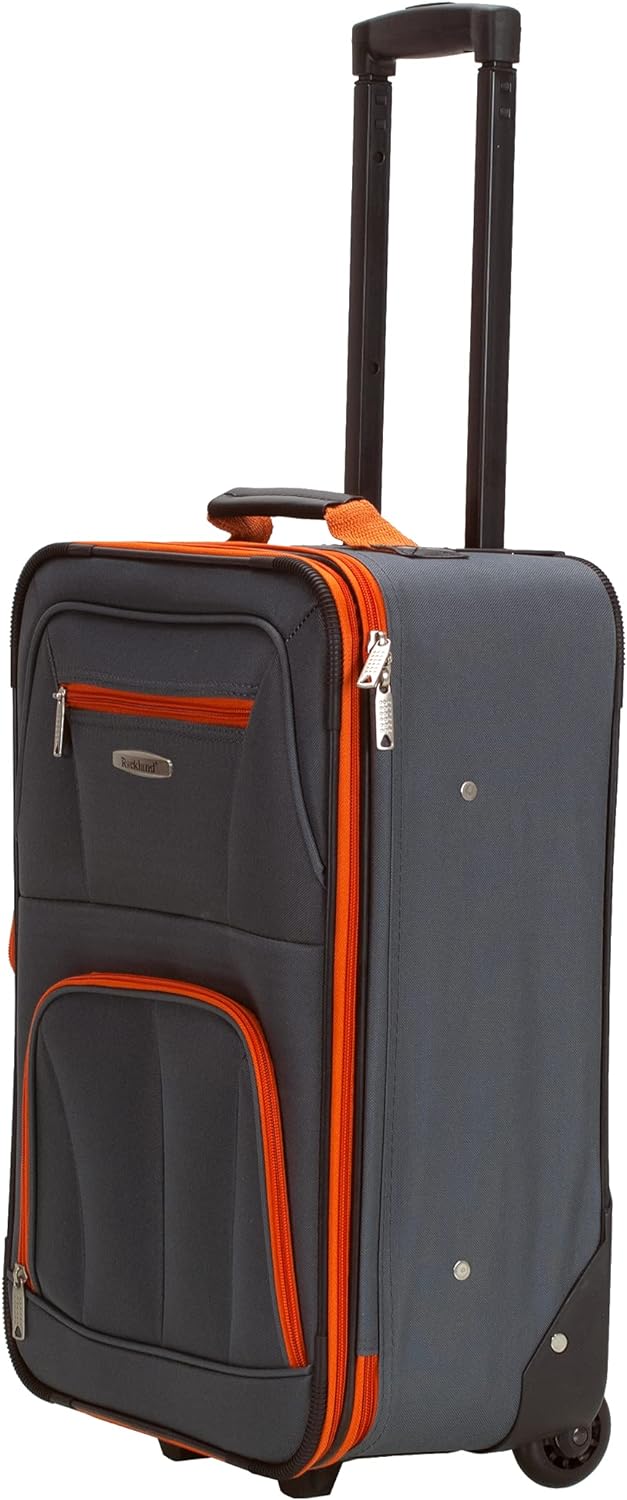 Fashion Softside Upright Luggage Set, Expandable, Wheel, Telescopic Handle,Turquoise, (14/19) - Colors A